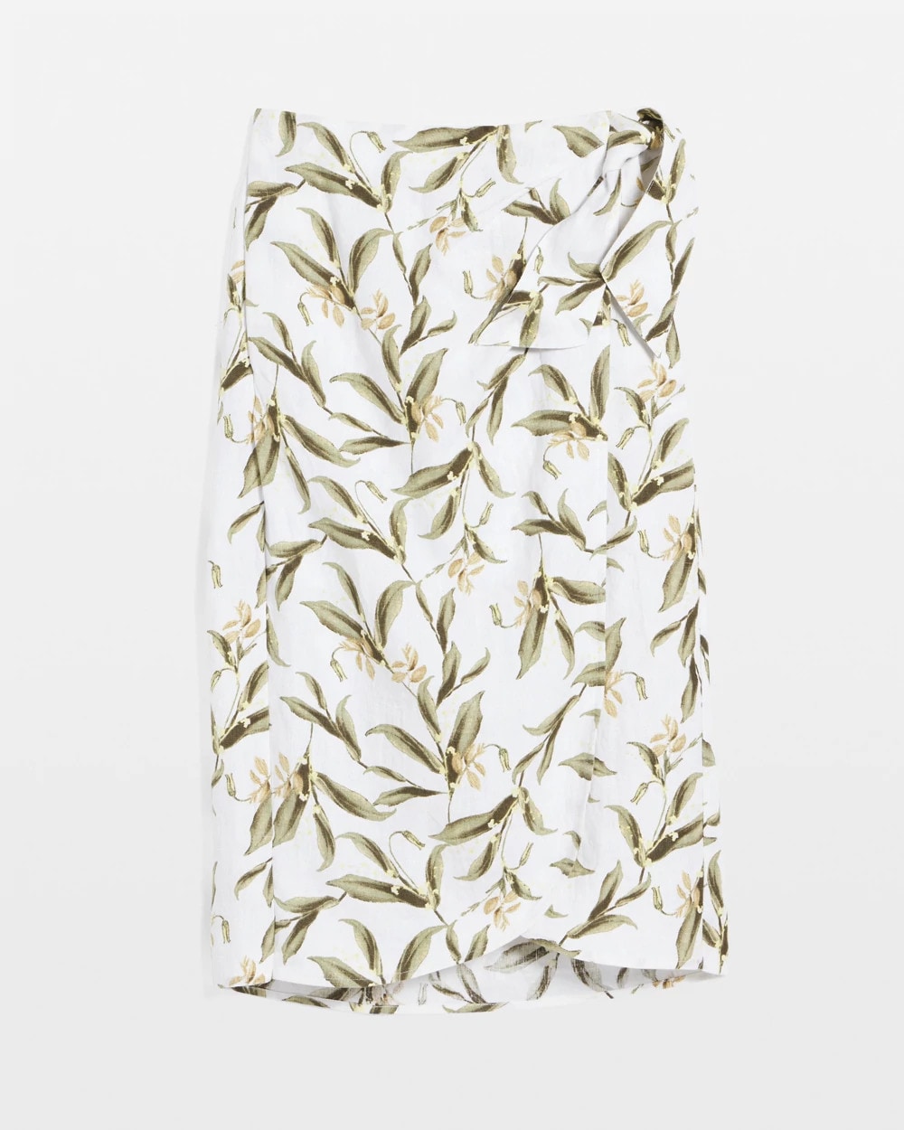 Chico's Sale Alabaster Linen Midi Wrap Skirt