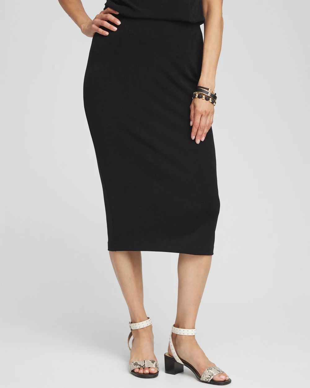Chico's Discount Travelers Black Travelers™ No Tummy Skirt