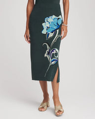 Chico's On Sale Darkest Spruce Travelers™ Artisanal Midi Skirt