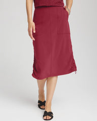 Chico's For Sale Russet Red Zenergy® UPF Bungee-Hem Pull-On Skirt
