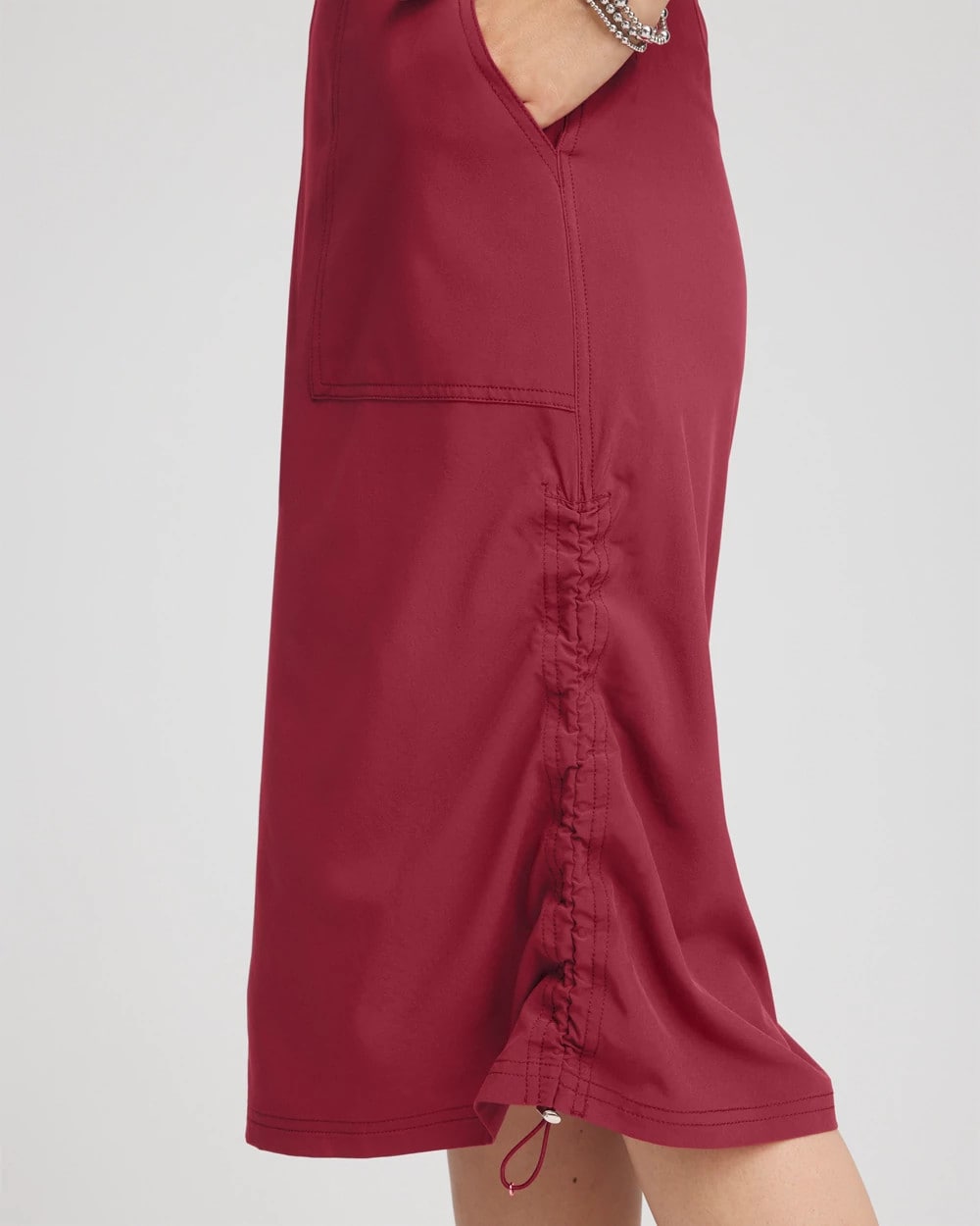 Chico's For Sale Russet Red Zenergy® UPF Bungee-Hem Pull-On Skirt
