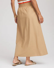 Chico's Online Cafe Aroma Smocked Pull-On Midi Skirt