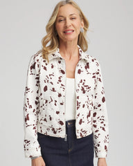 Chico's Discount Ecru Pampas Pony Denim Jacket