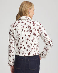 Chico's Discount Ecru Pampas Pony Denim Jacket