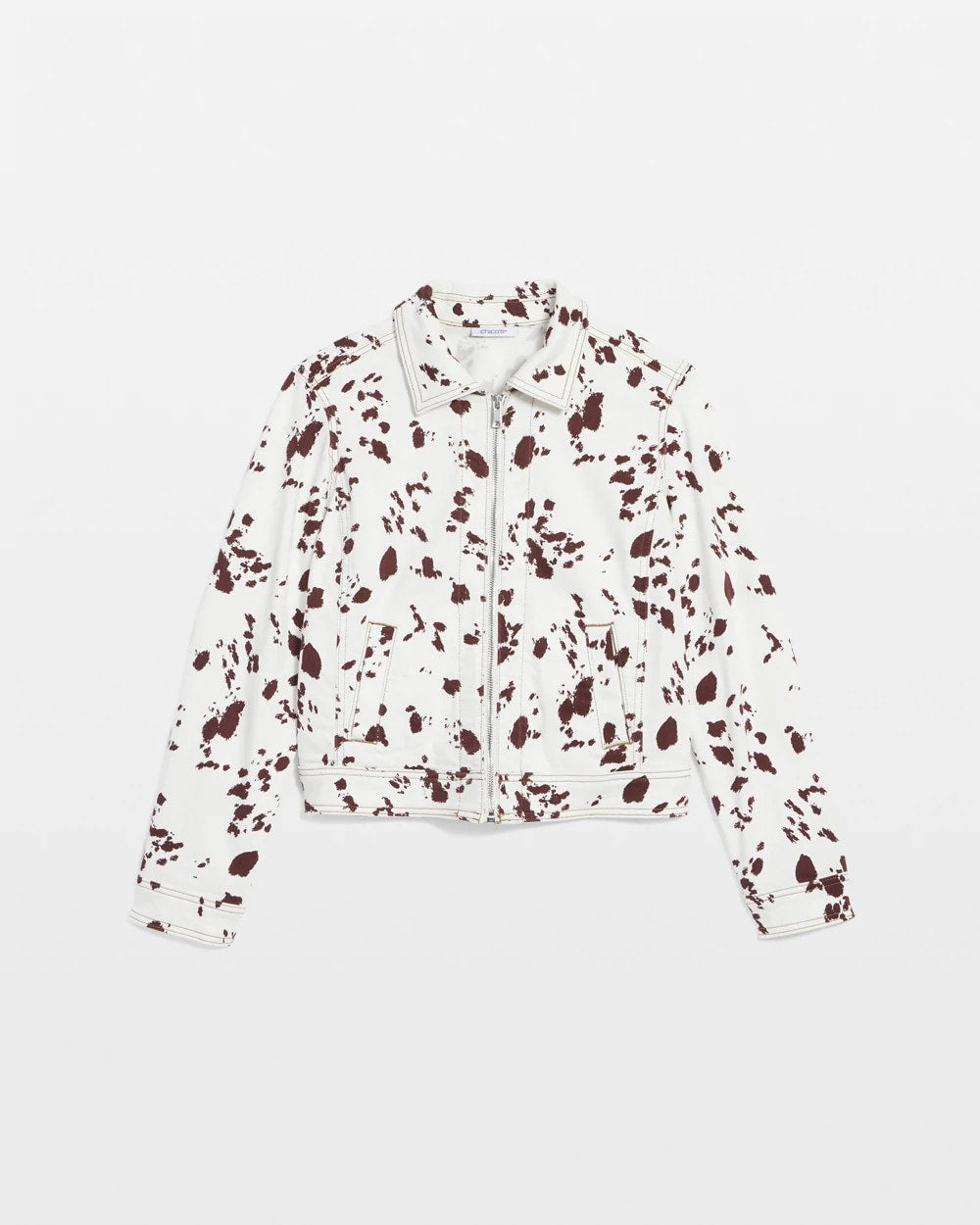 Chico's Discount Ecru Pampas Pony Denim Jacket