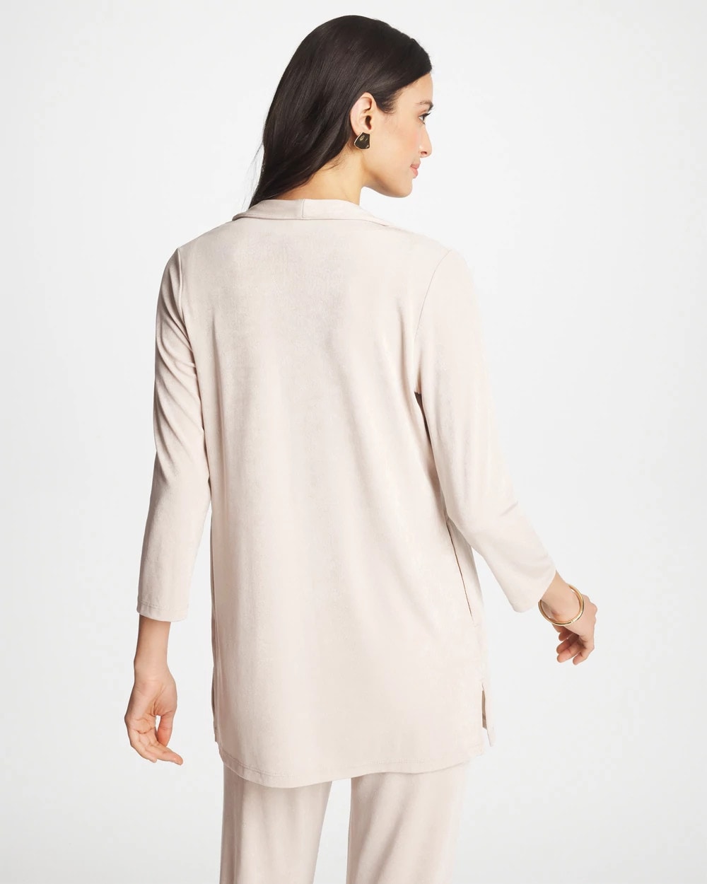 Chico's Sale Smokey Taupe Travelers™ Classic Long Jacket