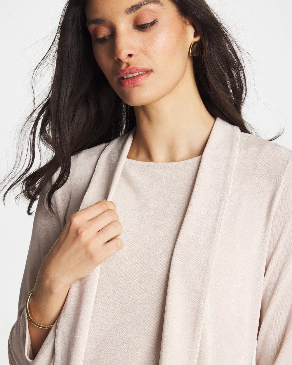 Chico's Sale Smokey Taupe Travelers™ Classic Long Jacket
