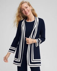 Chico's Outlet Travelers India Ink Travelers™ Contrast Border Cardigan