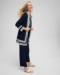 Chico's Outlet Travelers India Ink Travelers™ Contrast Border Cardigan