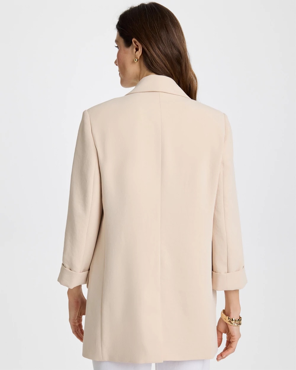 Chico's For Sale Pale Sand Boyfriend Crepe Blazer