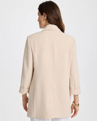 Chico's For Sale Pale Sand Boyfriend Crepe Blazer