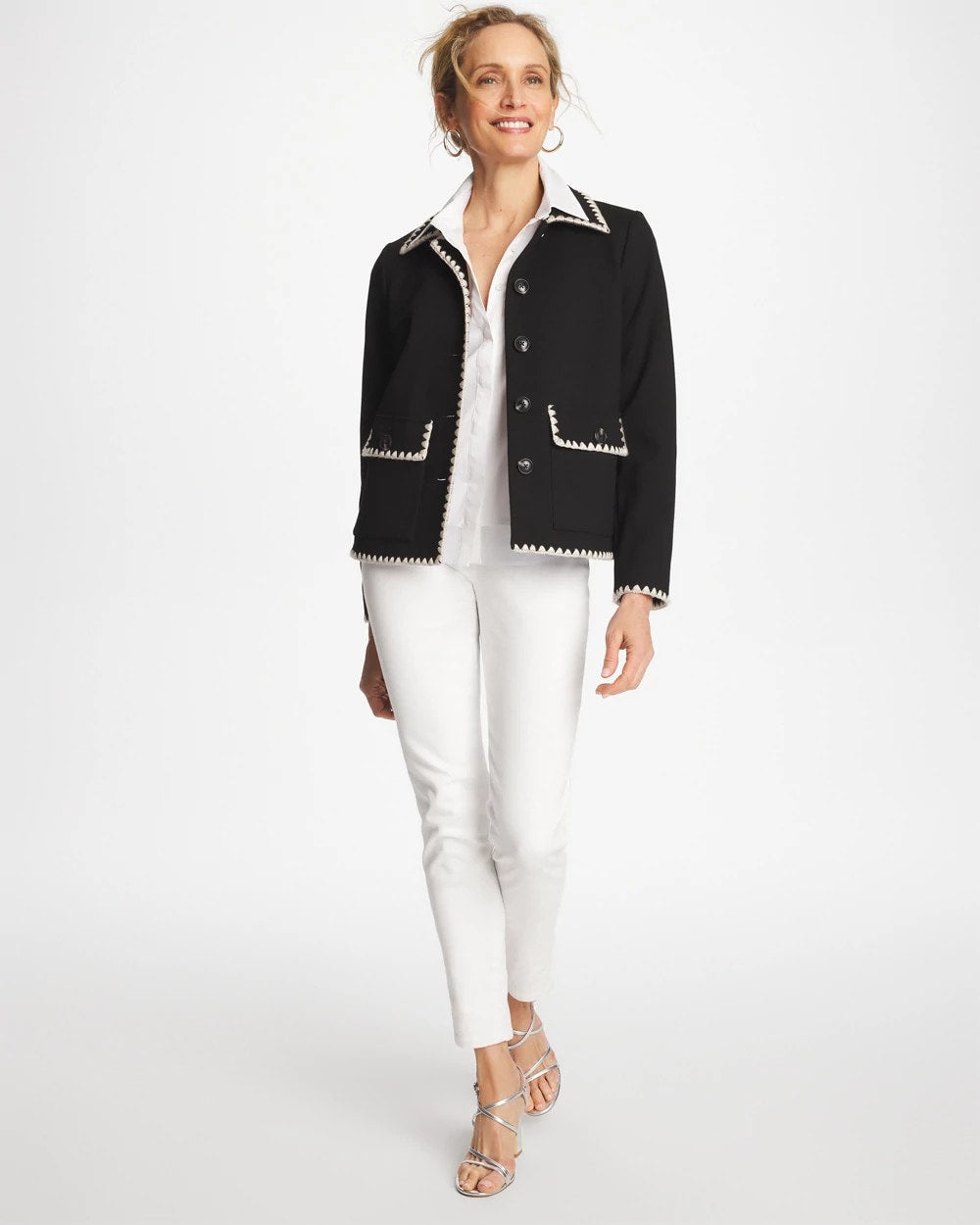 Chico's For Sale Black Knit Shacket