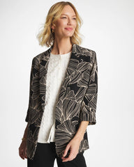 Chico's On Sale Black Ginkgo Crepe Blazer