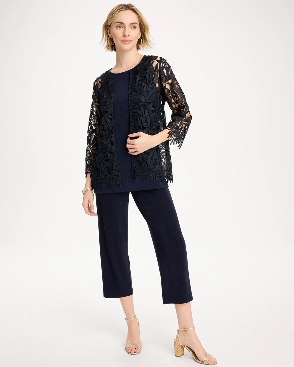 Chico's Online Travelers India Ink Travelers™ Galloon Lace Jacket