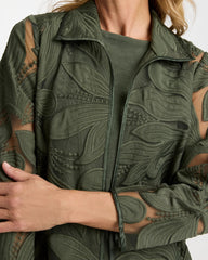 Chico's Sale Kelp Forest Travelers™ Collection Applique Embroidered Jacket