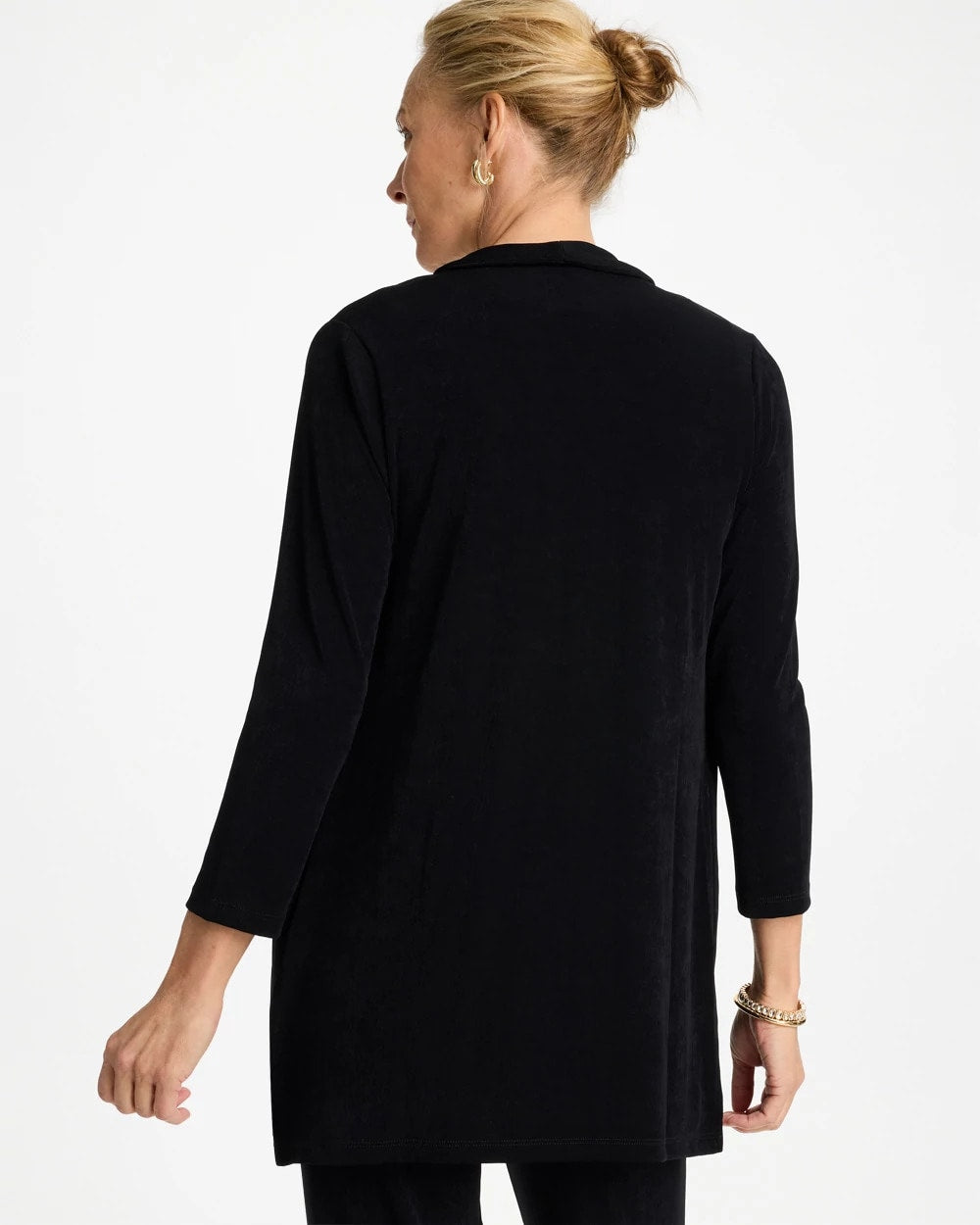 Chico's Online Travelers Black Travelers™ Classic Long Knit Jacket