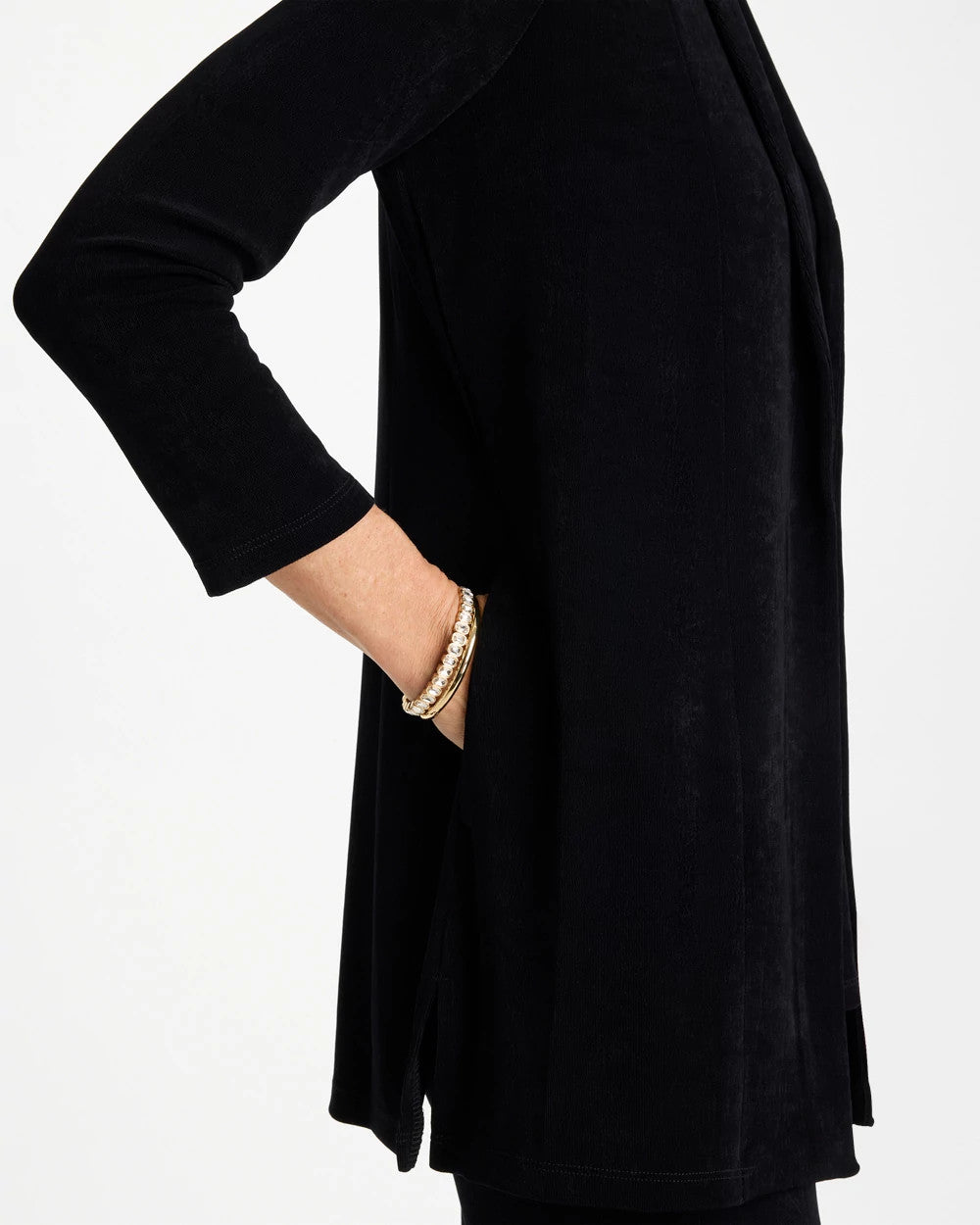 Chico's Online Travelers Black Travelers™ Classic Long Knit Jacket