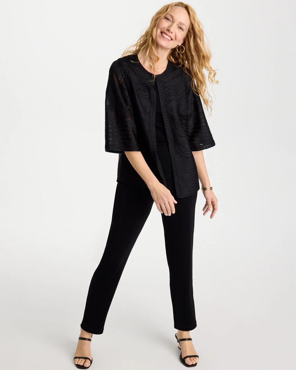 Chico's Discount Travelers Black Travelers™ Collection Soutache Jacket