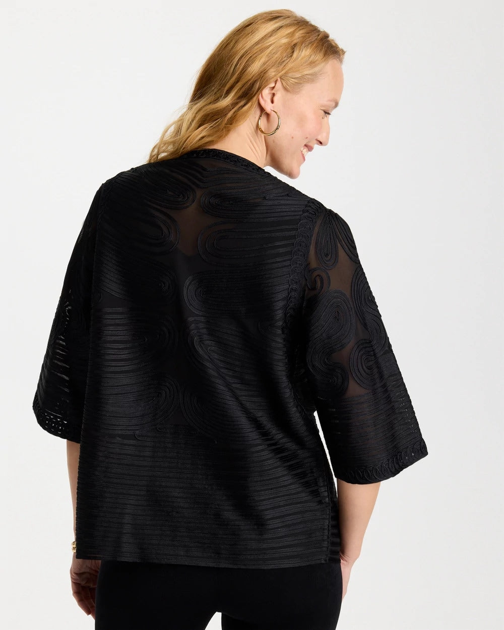 Chico's Discount Travelers Black Travelers™ Collection Soutache Jacket