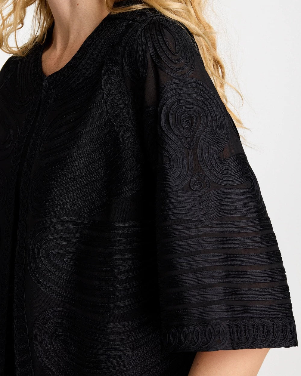 Chico's Discount Travelers Black Travelers™ Collection Soutache Jacket