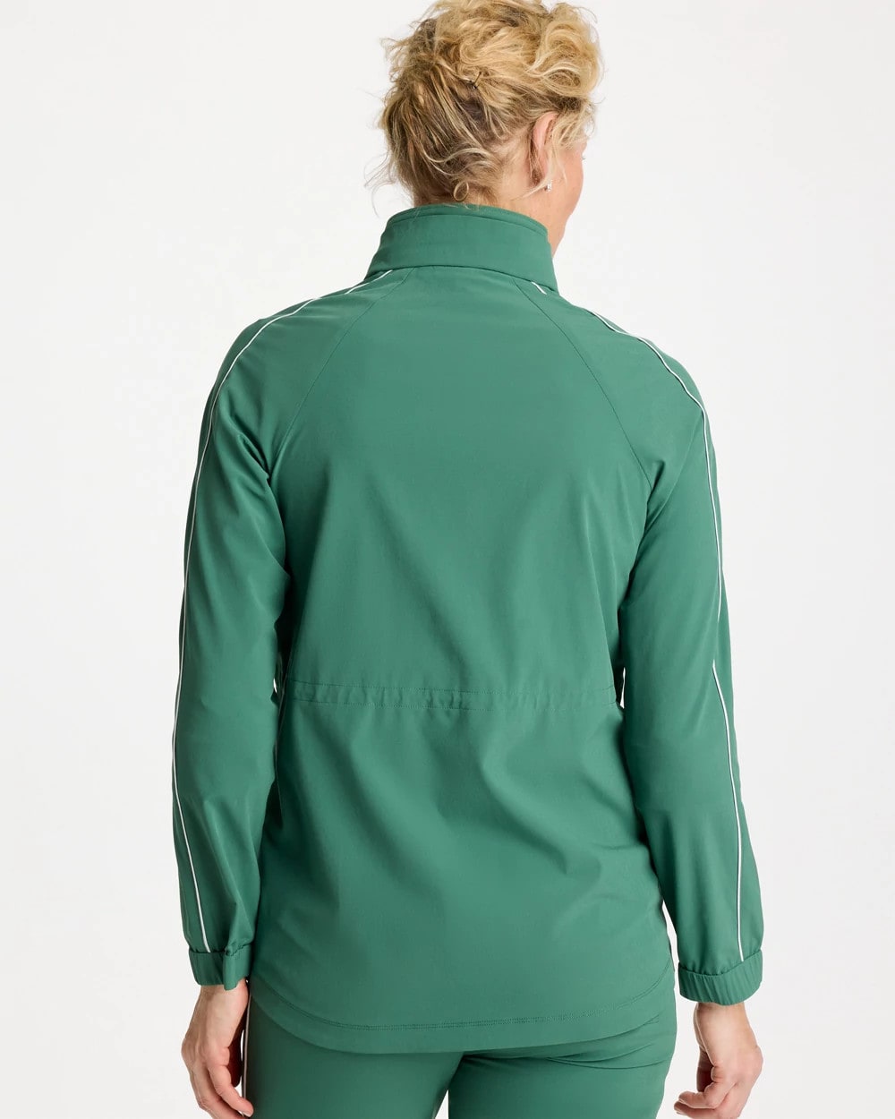Chico's Outlet Water Lily Green Zenergy® UPF Piping Anorak Jacket