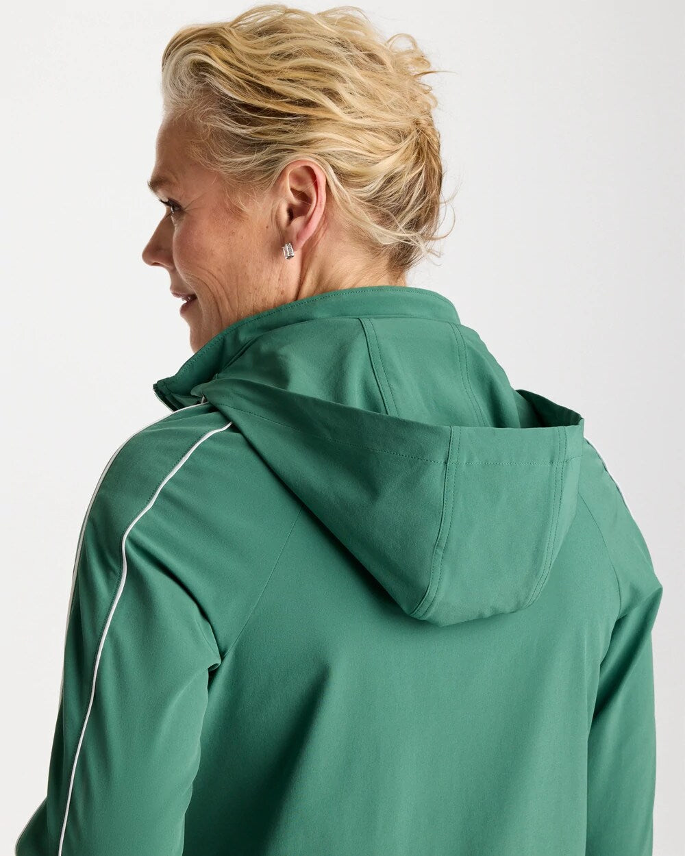 Chico's Outlet Water Lily Green Zenergy® UPF Piping Anorak Jacket