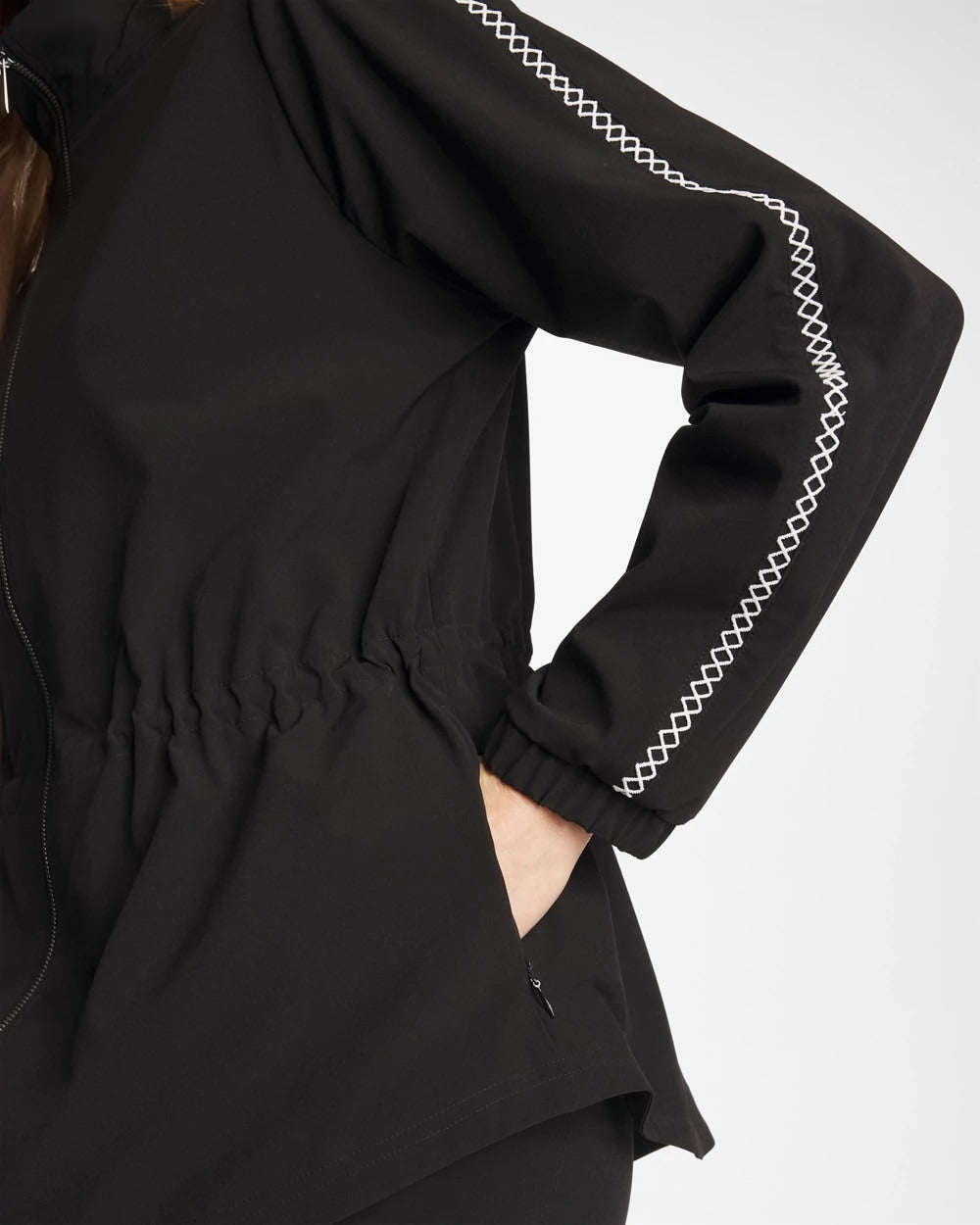 Chico's Online Black Zenergy® UPF Lattice-Trim Jacket