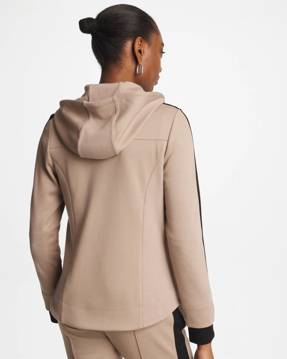 Chico's Sale Studio Taupe Zenergy® Double-Knit Contrast Jacket