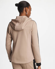 Chico's Sale Studio Taupe Zenergy® Double-Knit Contrast Jacket