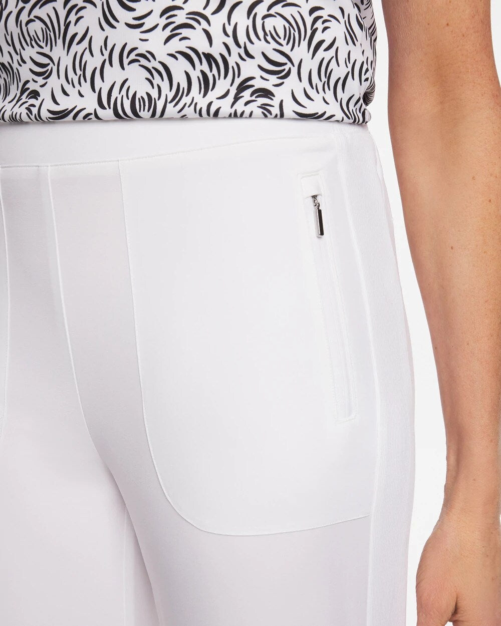 Chico's For Sale Alabaster Zenergy® UPF Rib Mix Cropped Pants