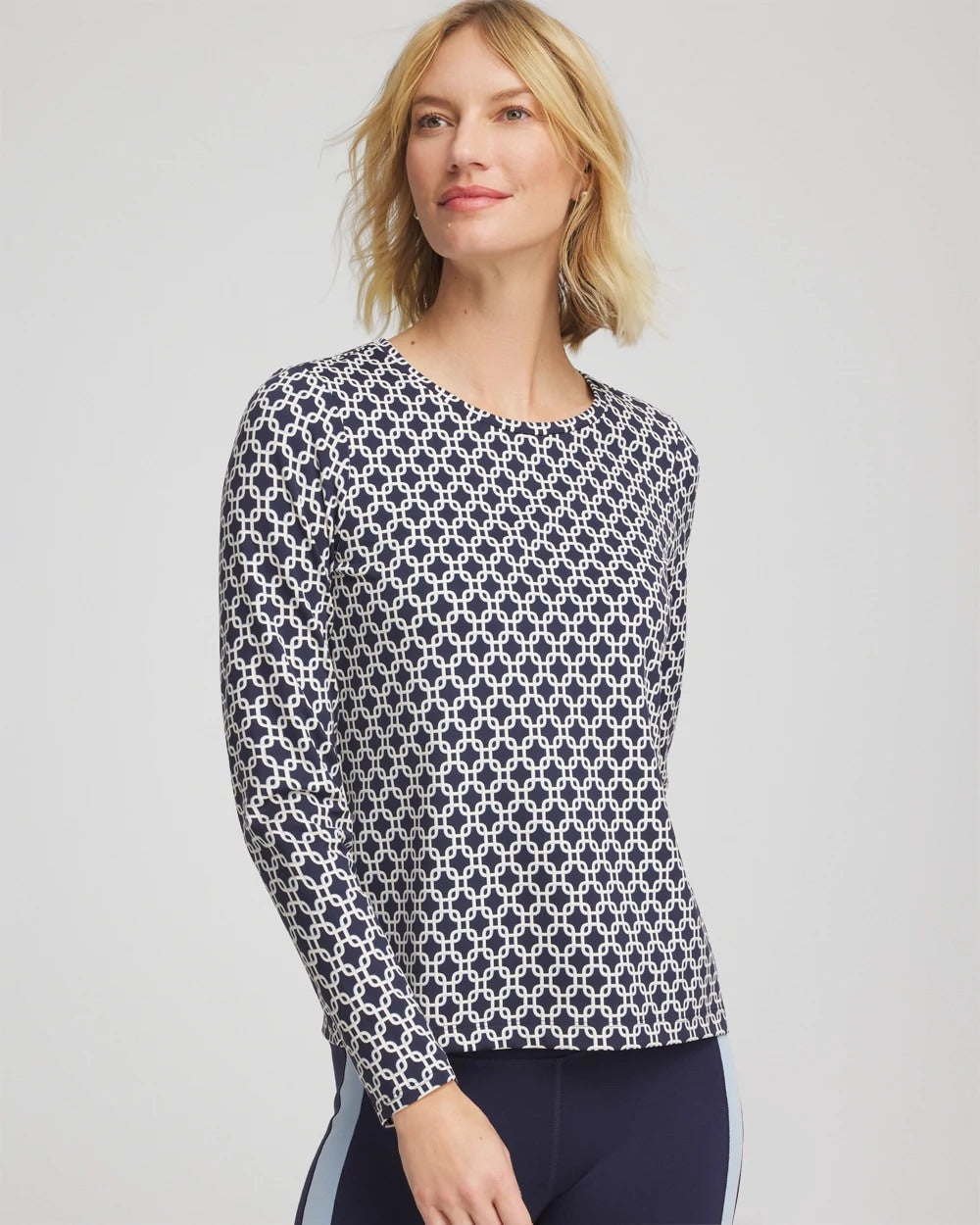 Chico's Discount Passport Blue Zenergy® Chain Top