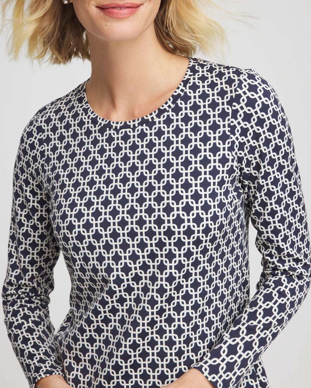 Chico's Discount Passport Blue Zenergy® Chain Top