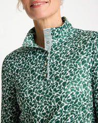 Chico's Discount Water Lily Green Zenergy® UPF Paint Snap Mockneck