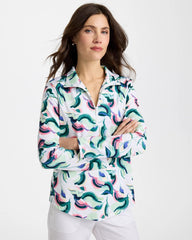 Chico's Sale Blossom Zenergy® UPF Blooms Mock Zip Polo