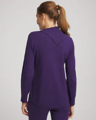 Chico's Online Purple Elixir Zenergy® Luxe Envelope Neck Sweater