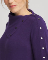 Chico's Online Purple Elixir Zenergy® Luxe Envelope Neck Sweater