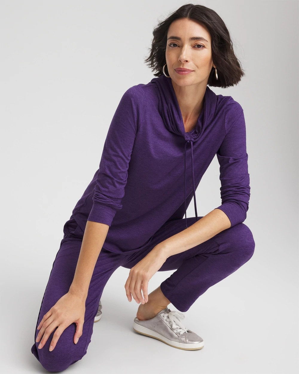 Chico's Sale Purple Elixir Zenergy® Cloud Cowlneck Top