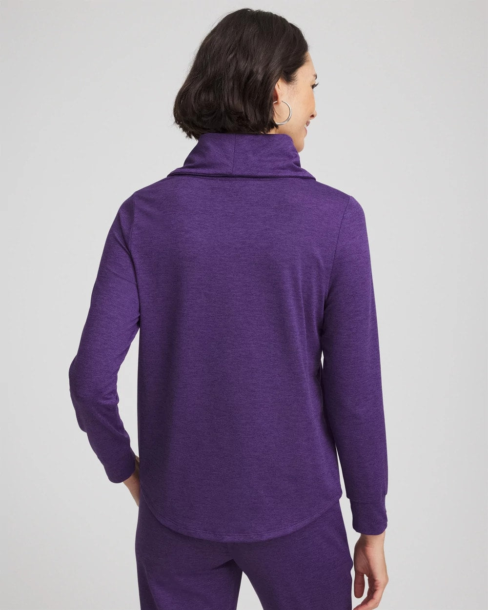 Chico's Sale Purple Elixir Zenergy® Cloud Cowlneck Top