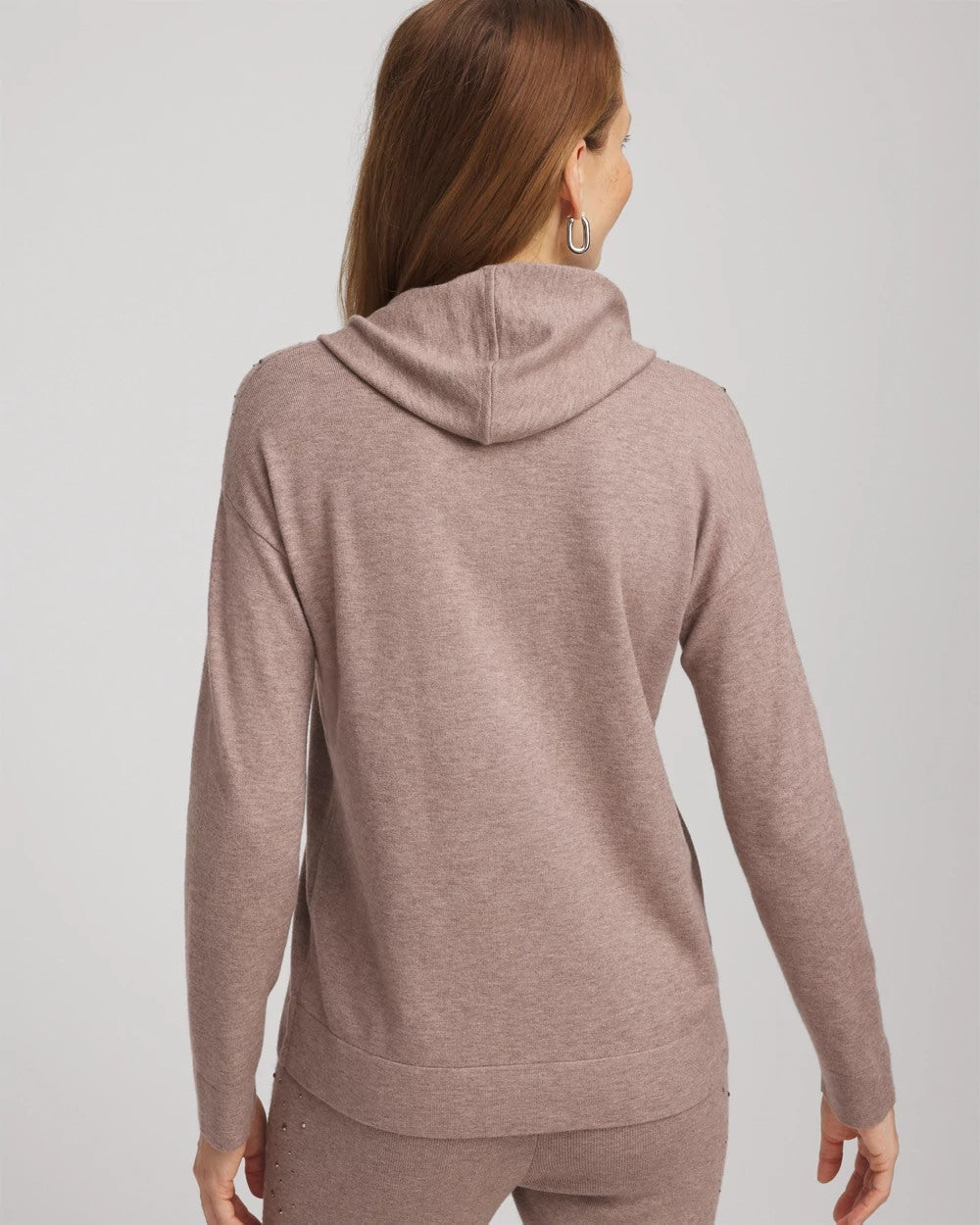 Chico's On Sale Taupe Heather Zenergy® Luxe Rhinestone Sweater