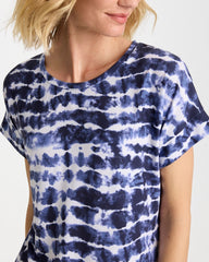 Chico's Discount Passport Blue Zenergy® Tie-Dye Scoop-Neck Tee