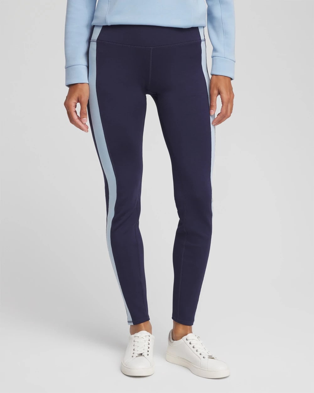 Chico's Outlet Passport Blue Zenergy® Soft Topaz Contrast Leggings