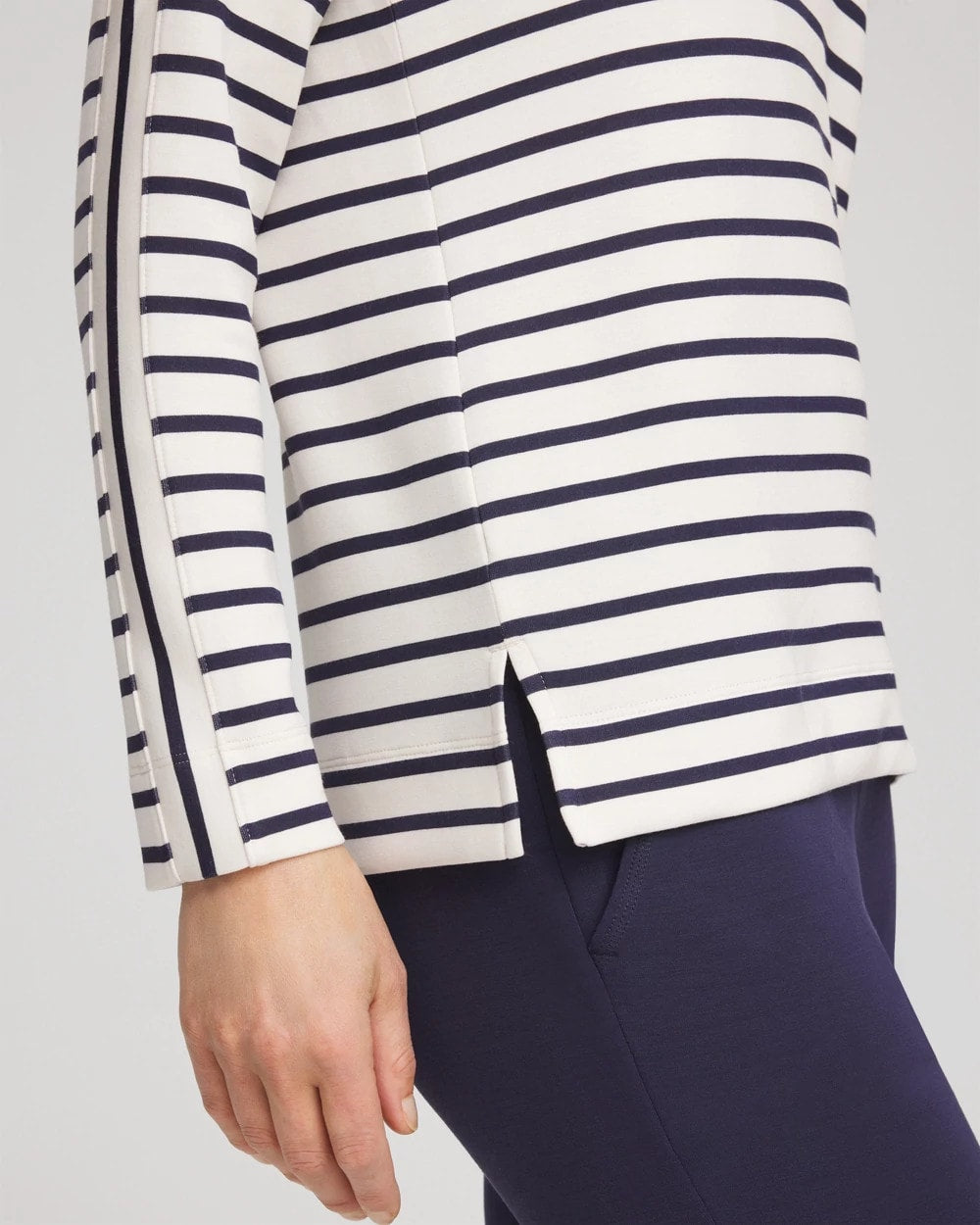 Chico's On Sale Passport Blue Zenergy® Soft Striped Top