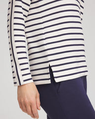 Chico's On Sale Passport Blue Zenergy® Soft Striped Top
