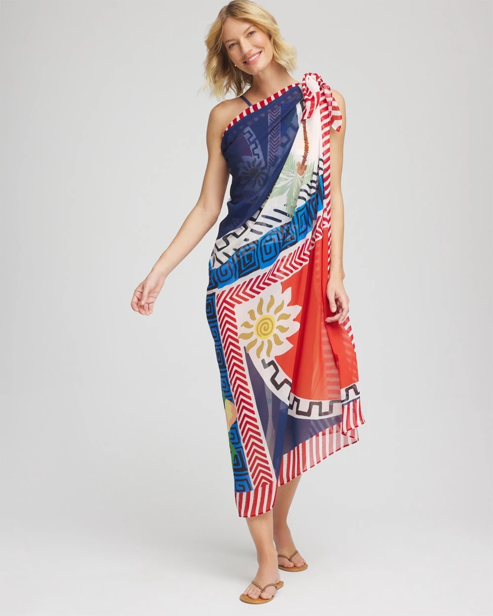 Chico's Online Multi Print Gottex Positano Pareo