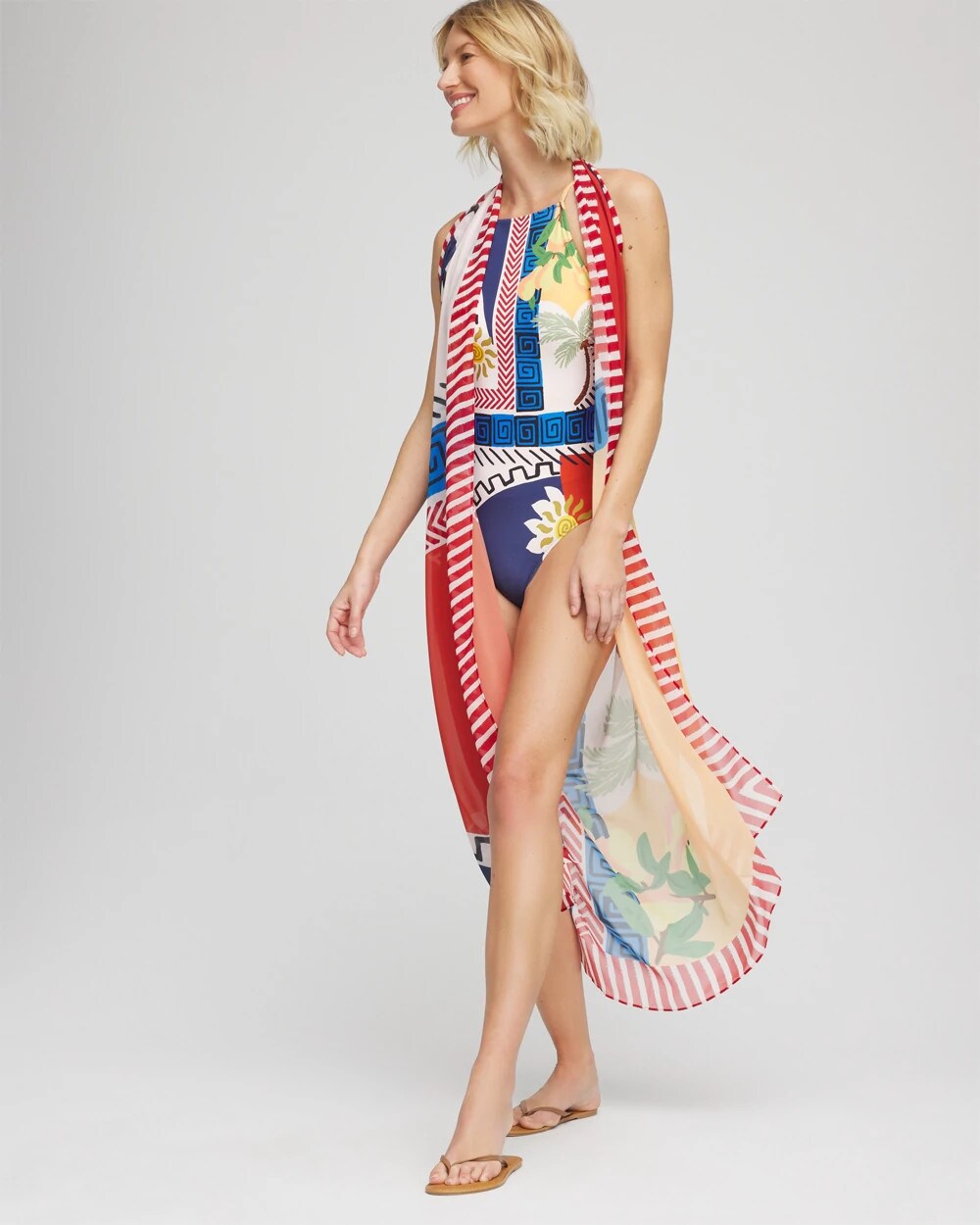 Chico's Online Multi Print Gottex Positano Pareo