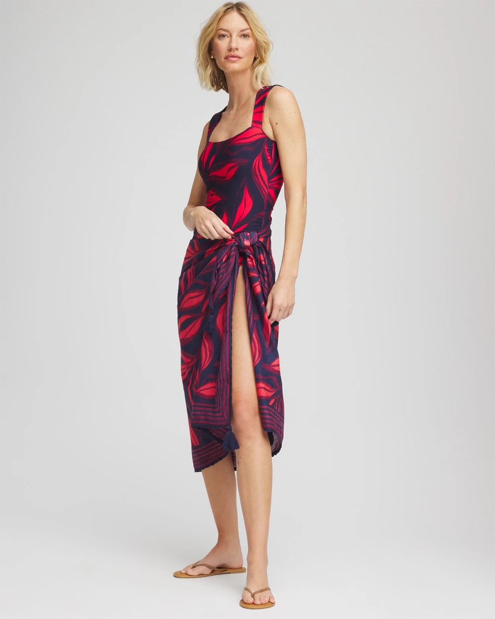 Chico's Outlet Multi Print Magicsuit® Rossobleu Pareo