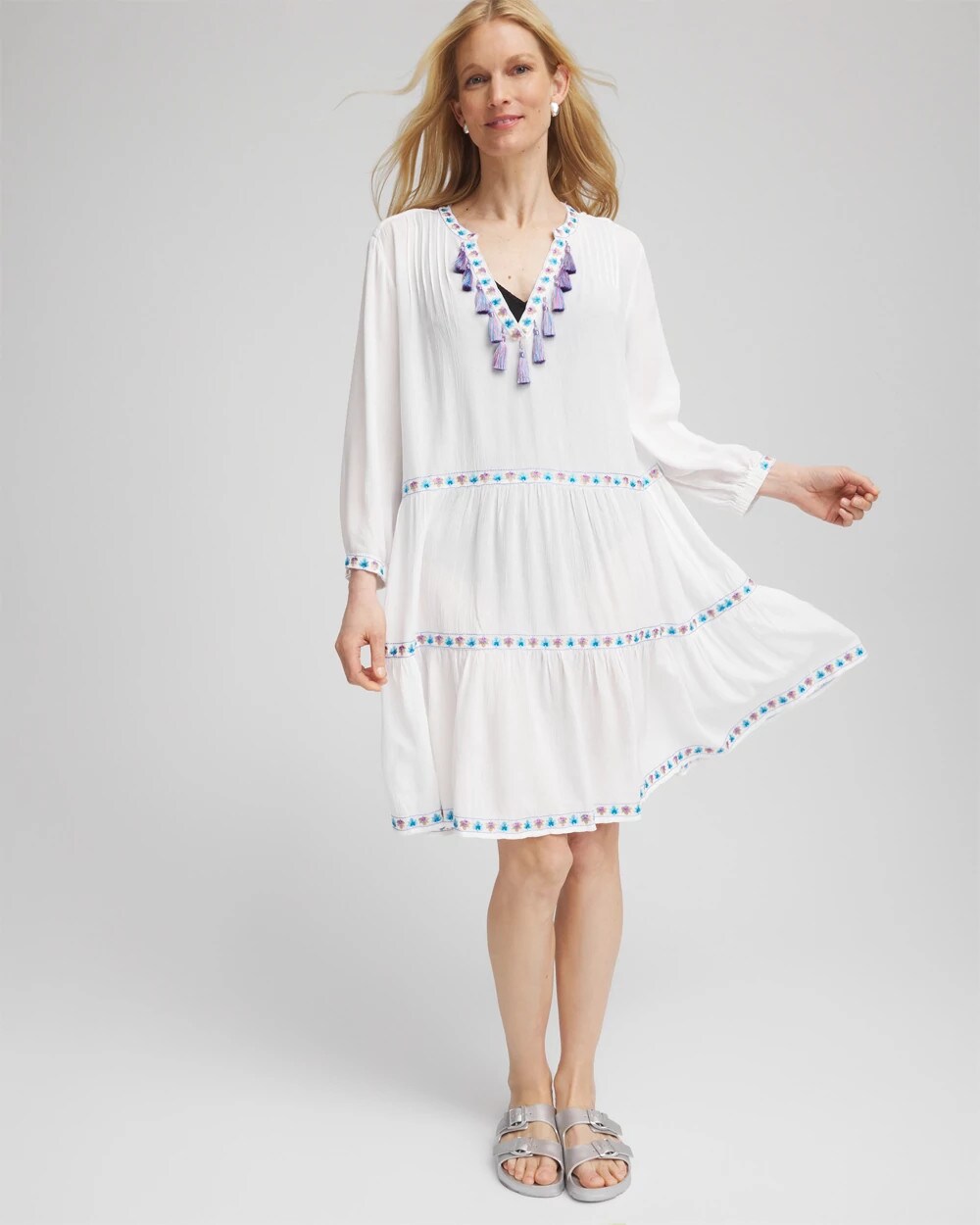 Chico's Online Alabaster Chico's Beach Swimsuit Cover-Up Dress
