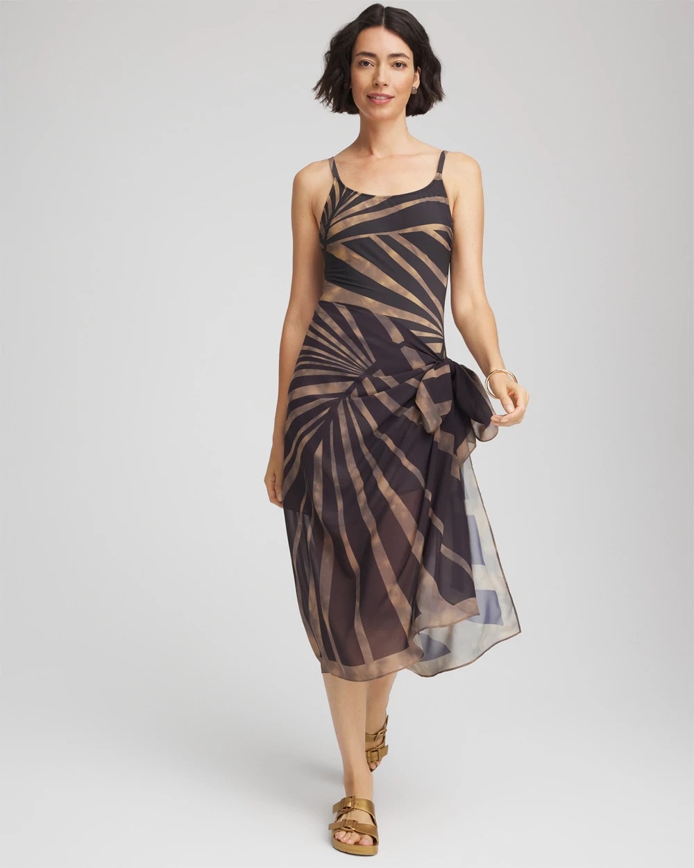 Chico's Online Black/Brown Gottex Desert Queen Pareo