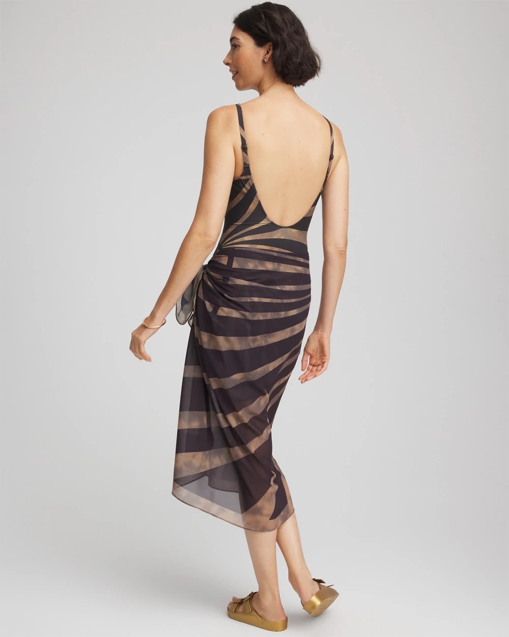 Chico's Online Black/Brown Gottex Desert Queen Pareo