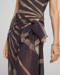 Chico's Online Black/Brown Gottex Desert Queen Pareo